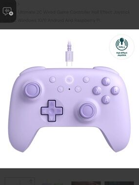 Lavender Wired Game Controller - Ergonomic USB Controller